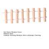 Mini Fairy Garden Fence 3.5x1.2" Miniature Wooden Decorative Picket Fence Building Model for Micro Landscape Dollhouse Accessories