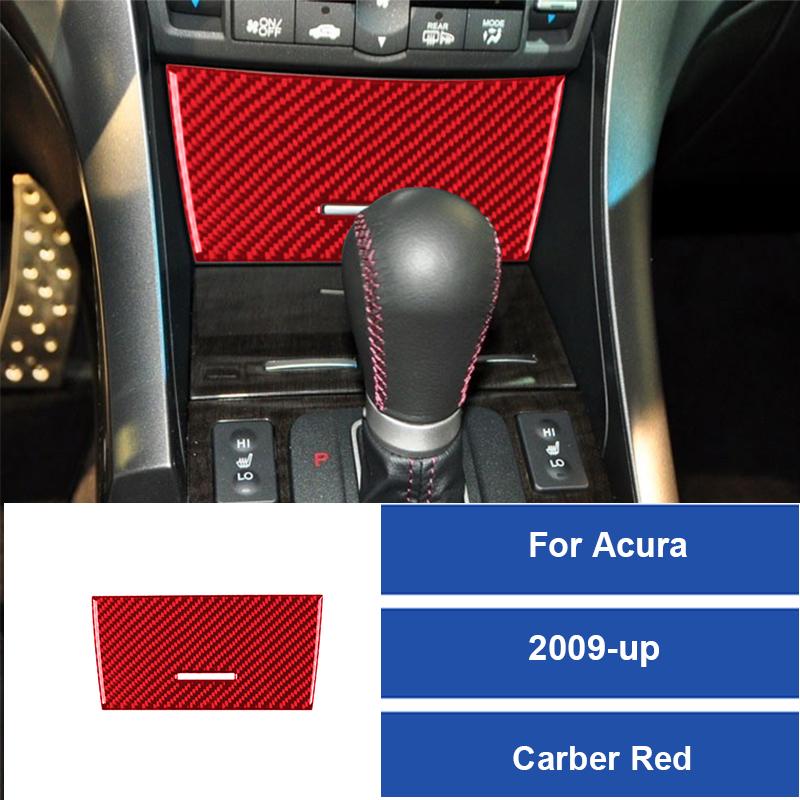 Real Carbon Fiber Sticker For Acura TSX 2009-2014 Center control storage Panel Trim Cover Car Interior Accessories
