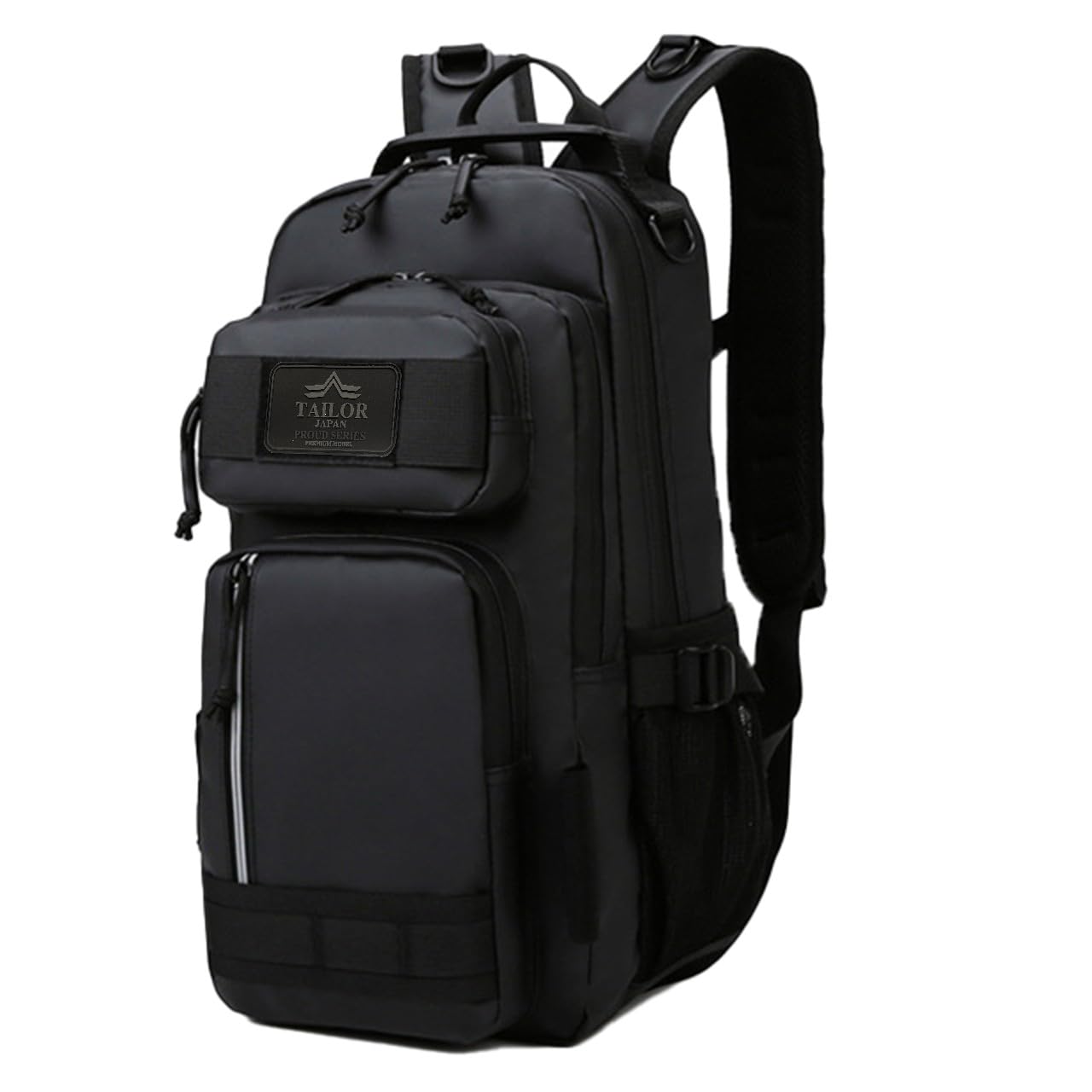 

[TAILOR JAPAN] Backpack for Men, Waterproof Backpack, Backpack, Outdoor Rucksack, Lightweight, For Sports, Large Capacity, 20L, 1000D Nylon (Black)