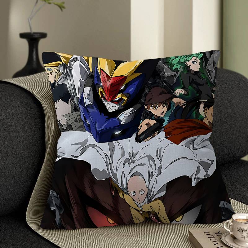Superhero Anime O-One P-Punch Man Cushion Cover Decorative Pillow Sofa Home Decor Case Pillow Cases