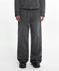 Nache Wavy Seam Line Denim Pants (Unisex) Gray