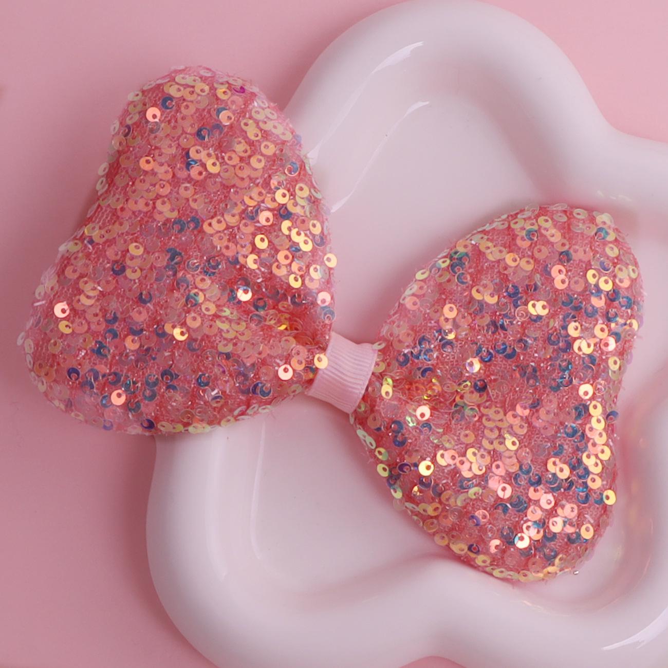 Iridescent Sequin Bow Hair Accessory DIY Kit & Cartoon Ornament Materials