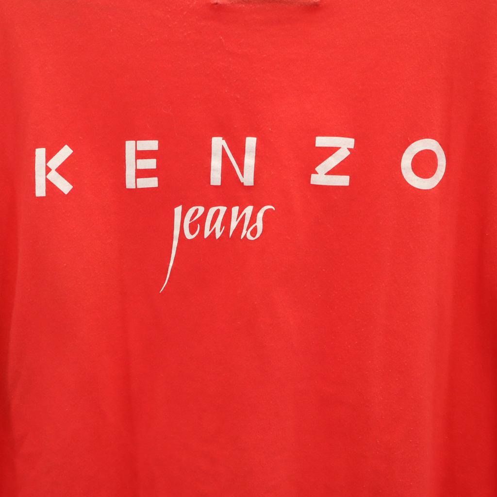 KENZO JEANS 90-tallet Laget i Japan Vintage Hokusai-etikett Kortarmet T-skjorte F Dame Brukt