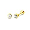 18K Gold Plated Hypoallergenic Flat Back Earrings for Women Girl Cute Toddler Kids Teen Girls Earring Set-Surgical Steel Earring