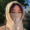 Breathable Sunscreen Hat With Mask Shawl Ice Silk UV Protection Mask  Travel