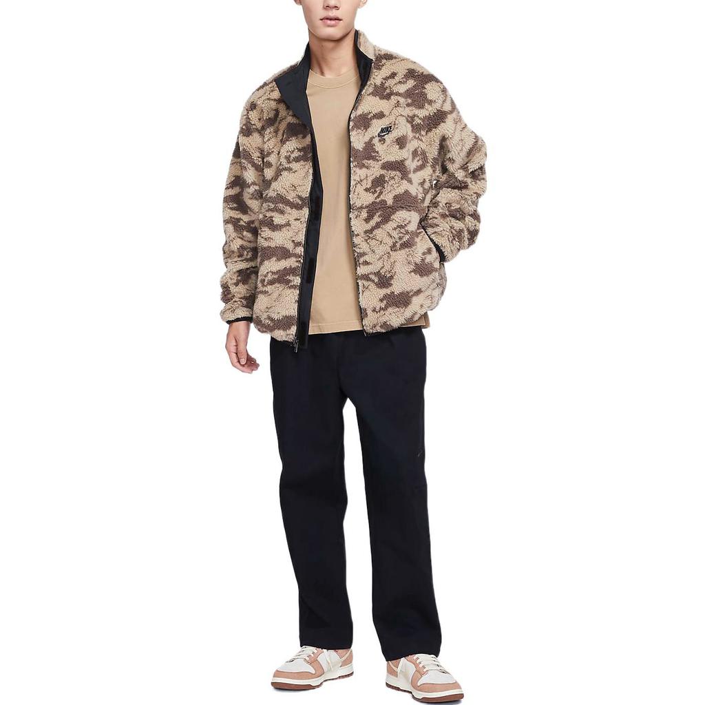 Nike Sportswear Club Fleece Plus Reversible Winterized Top Jacket Black/Sail Men Streetwear DQ4885-010