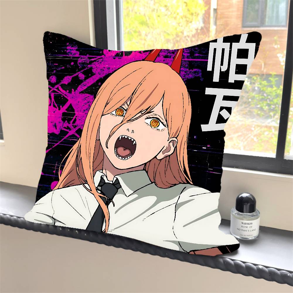 1 szt. GORĄCY Anime Chainsaw Man Film Łuk Reze Poszewka na poduszkę Kwadratowa Sypialnia Sofa Rekreacja Komfort Poduszka Samochód Dekoracja Domu