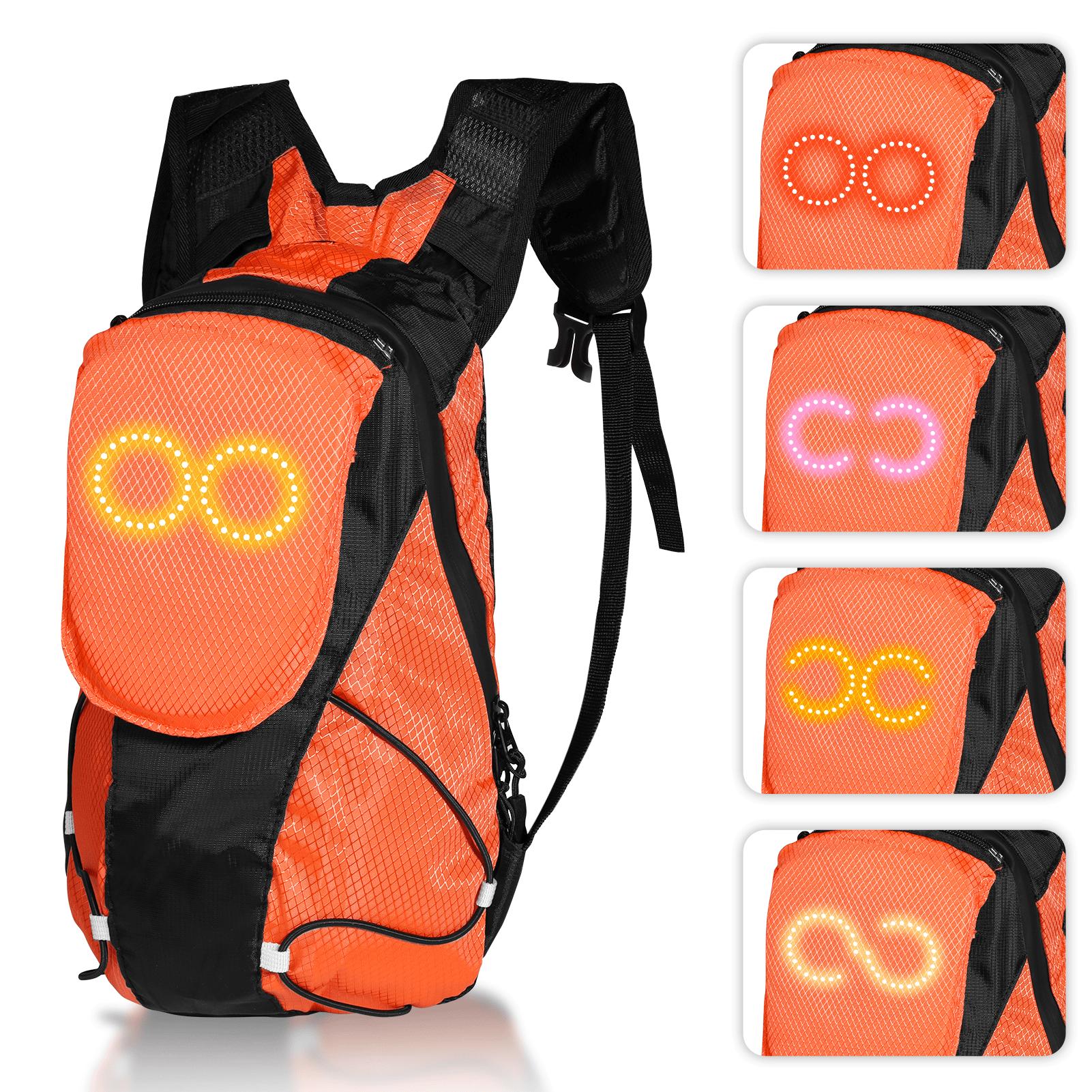 

5L светодиодная лампа с голосовым управлением, рюкзак для активного отдыха, подходит для езды на велосипеде, самокате и ночного бега. оранжевый