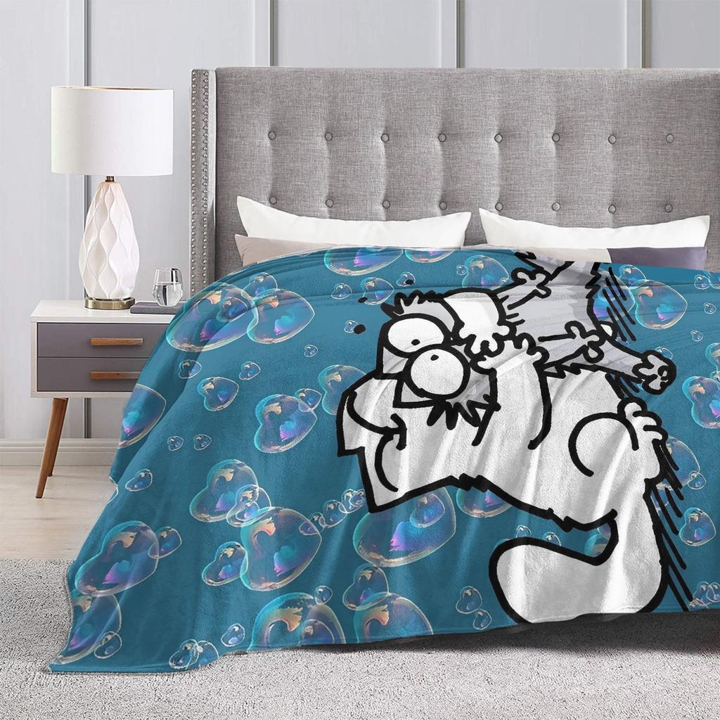 Simons Katze Decken Qualität Warm Weich Bettwäsche Überwürfe Winter Kinder Couch Sessel Sofa Bett Flauschige Tagesdecke