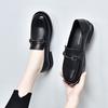Flat Bottom Women's Spring New Round Head Two Wear Single Shoes First Layer Cowhide Low Heel Small Leather Shoes