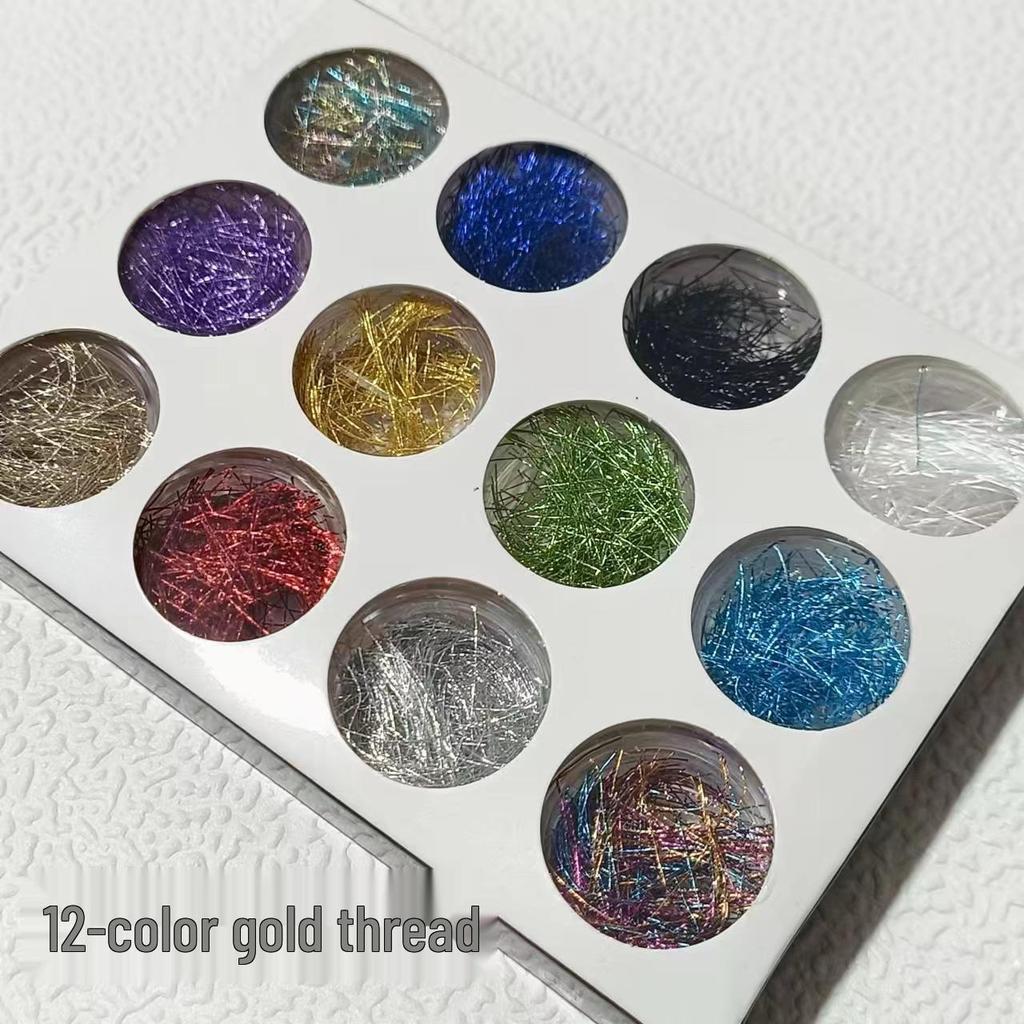 12-Color Crystal Nail Powder Glitter Set