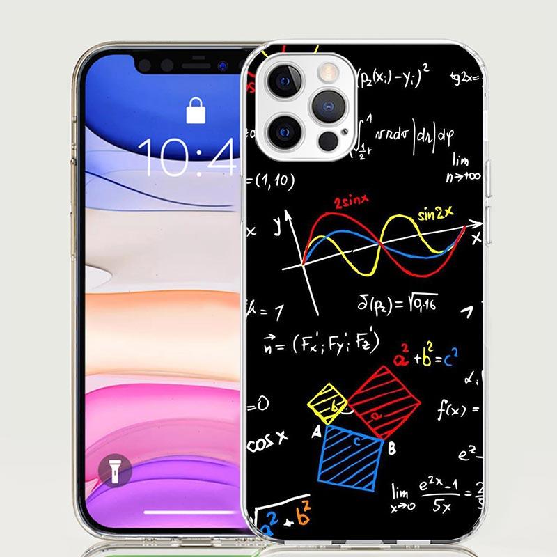 Physics Chemical Mathematics Phone Case For iPhone 17 Air 16 15 Plus 11 14 Pro Max 13 Mini 12 7 8 + SE Pattern Art Customized Co