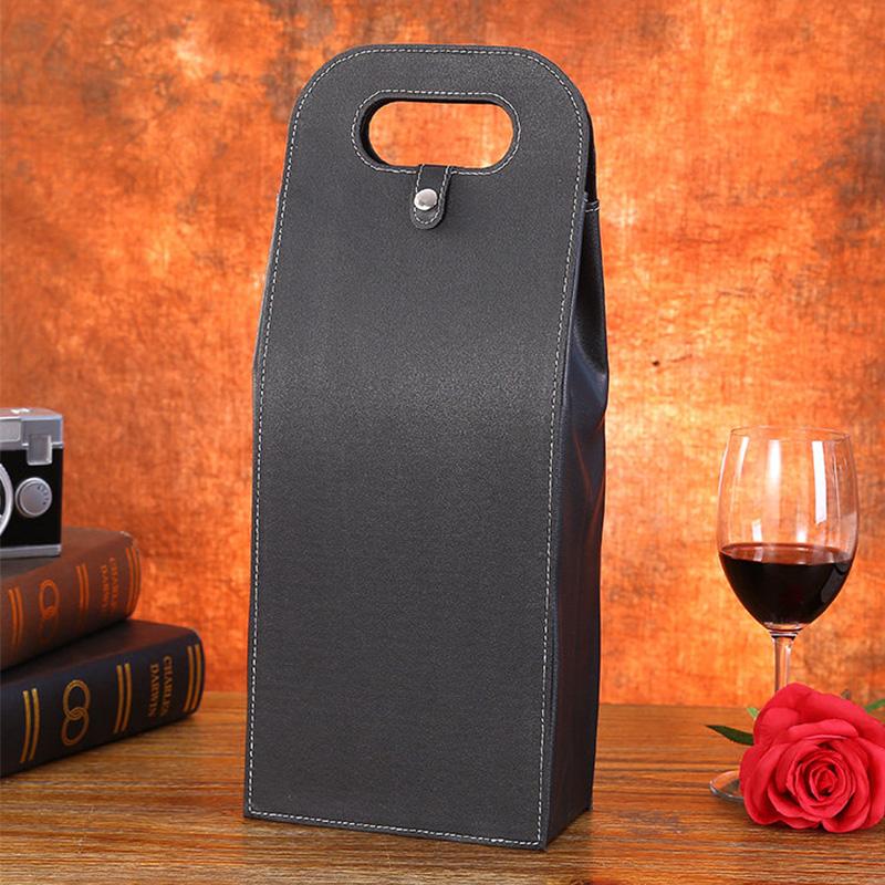 Leather Red Wine Packaging Bags Wine Tote Bags Universal Packaging Carrier Single/Double Bottle Protective Wine Gift Bags