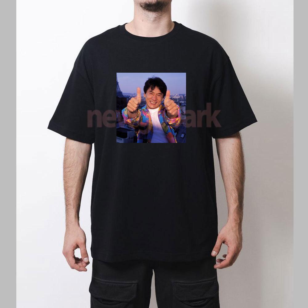 Jackie Chan Fighter Classic Graphic T Shirts Vintage Hong Kong Actor Tshirt Woman Man Casual Fashion Cotton Shortsleev Tops S