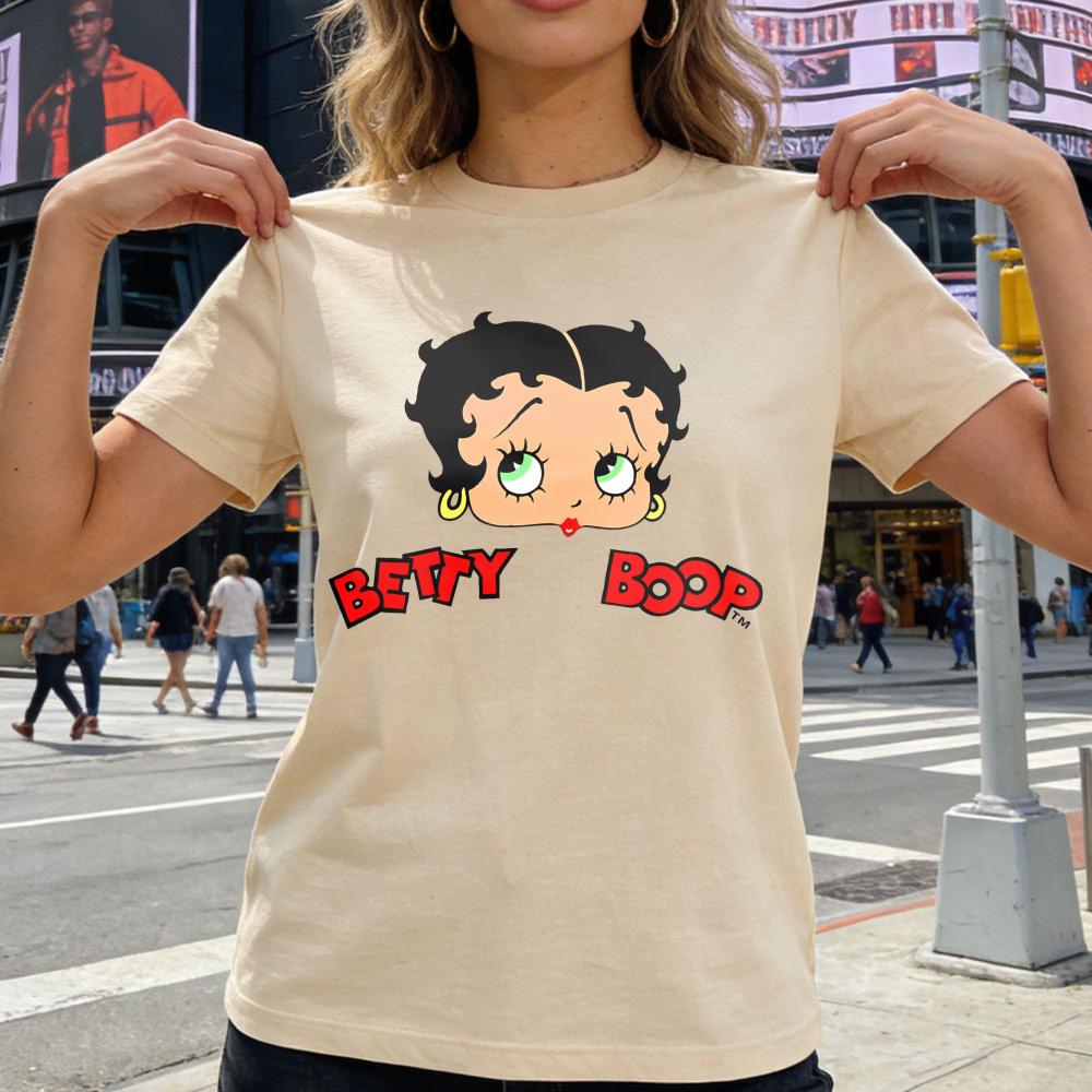 Vintage Betty Boop Cartoon Theme Graphic TShirt Classic Retro Girl Women Cotton Short Sleeve Betty Boop Lover Gift Clothing