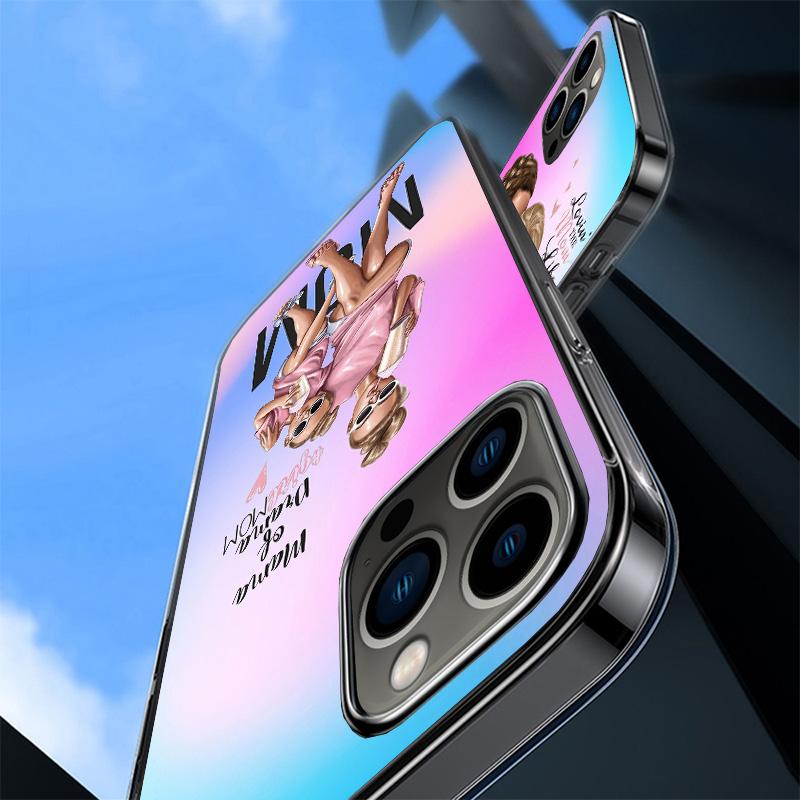 Woman Fashion Girl Super Mom Baby Phone Case For iPhone 17 Air 16 Pro Max 16E 15 + 14 Plus 11 12 13 Mini 7 8 SE Gift Print Cover