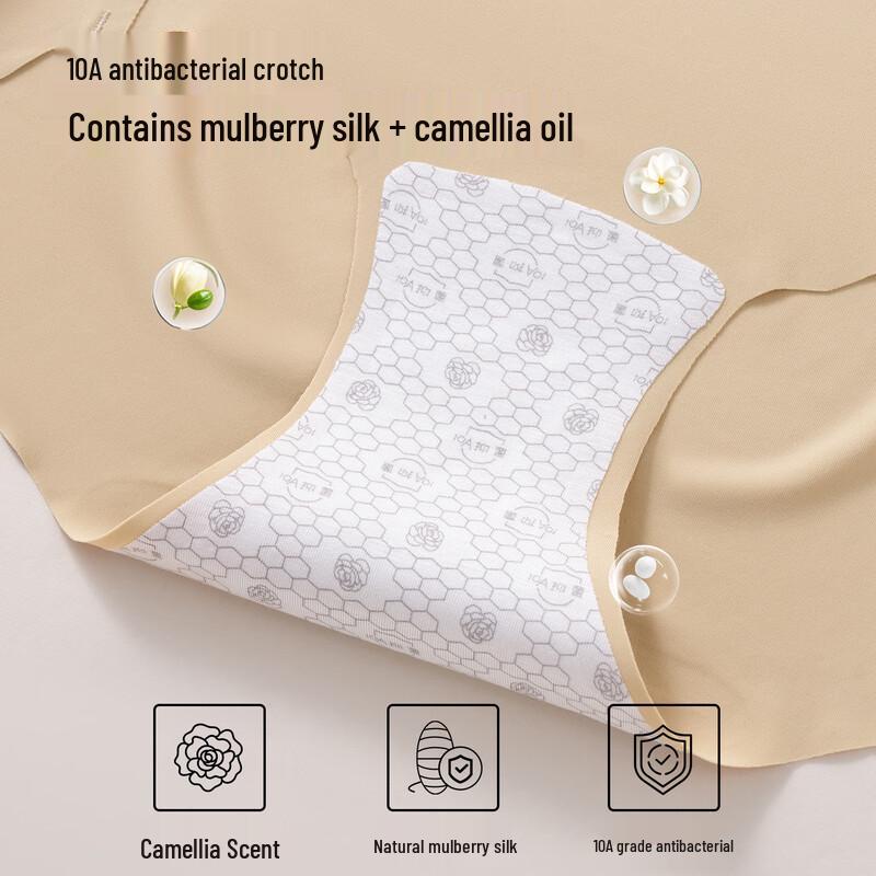 Urban Beauty Camellia Damen Nahtlose Eis-Seide Mid-Waist Slips
