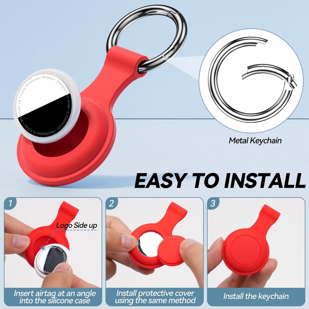 Joremx 2 Pack for AirTag Case Silicone