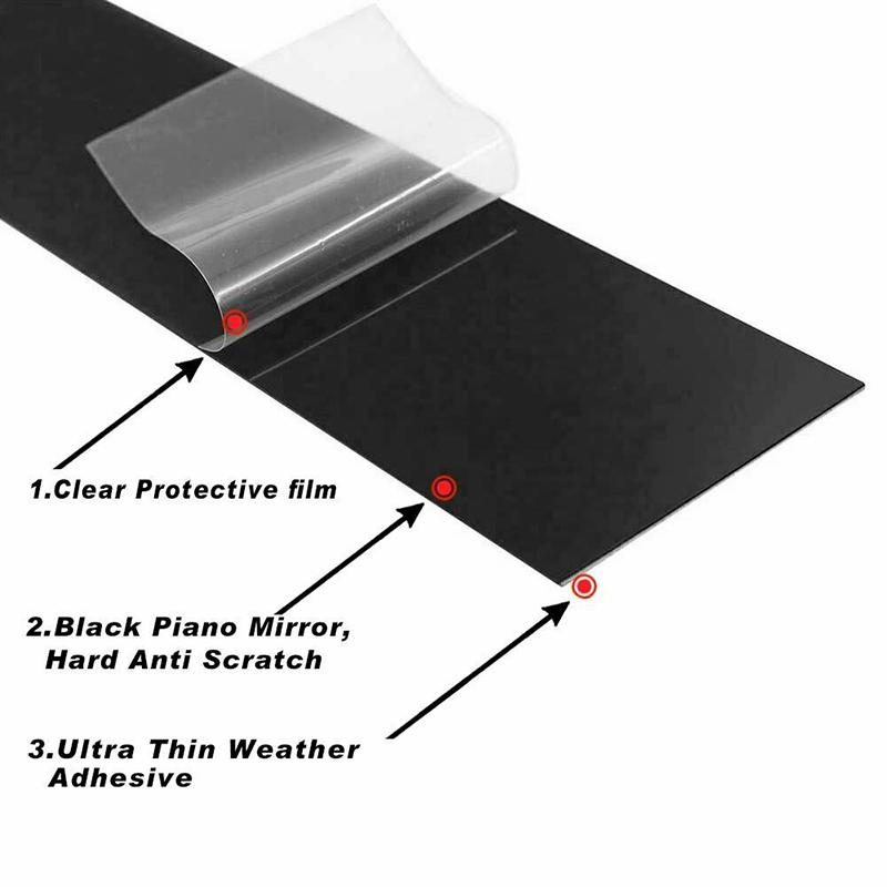 8Pcs Car Polished Black Window Pillar Door Post Trims Cover BC Column Panel Stickers For Toyota Camry 2018 2019 2020 2021-2024