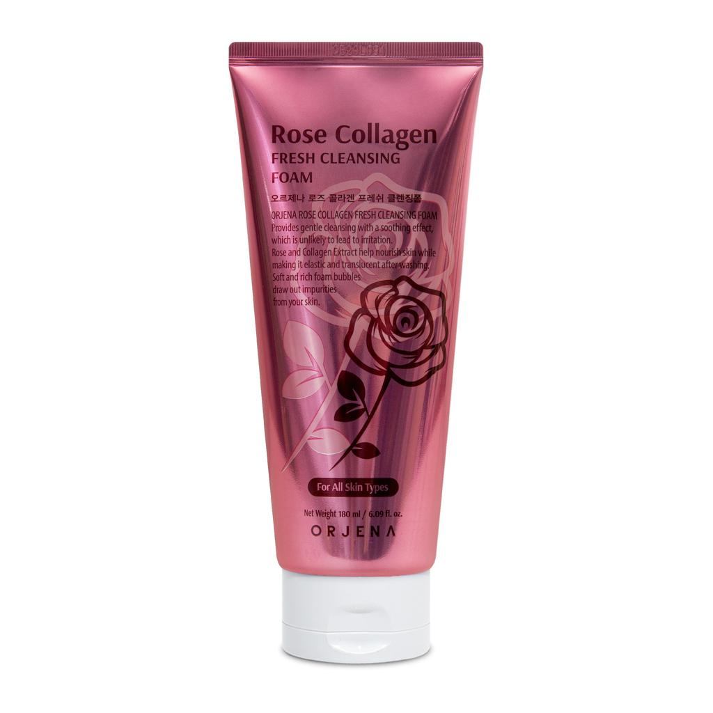 Orjena Rose Collagen Foam Facial Cleansing Foam 180