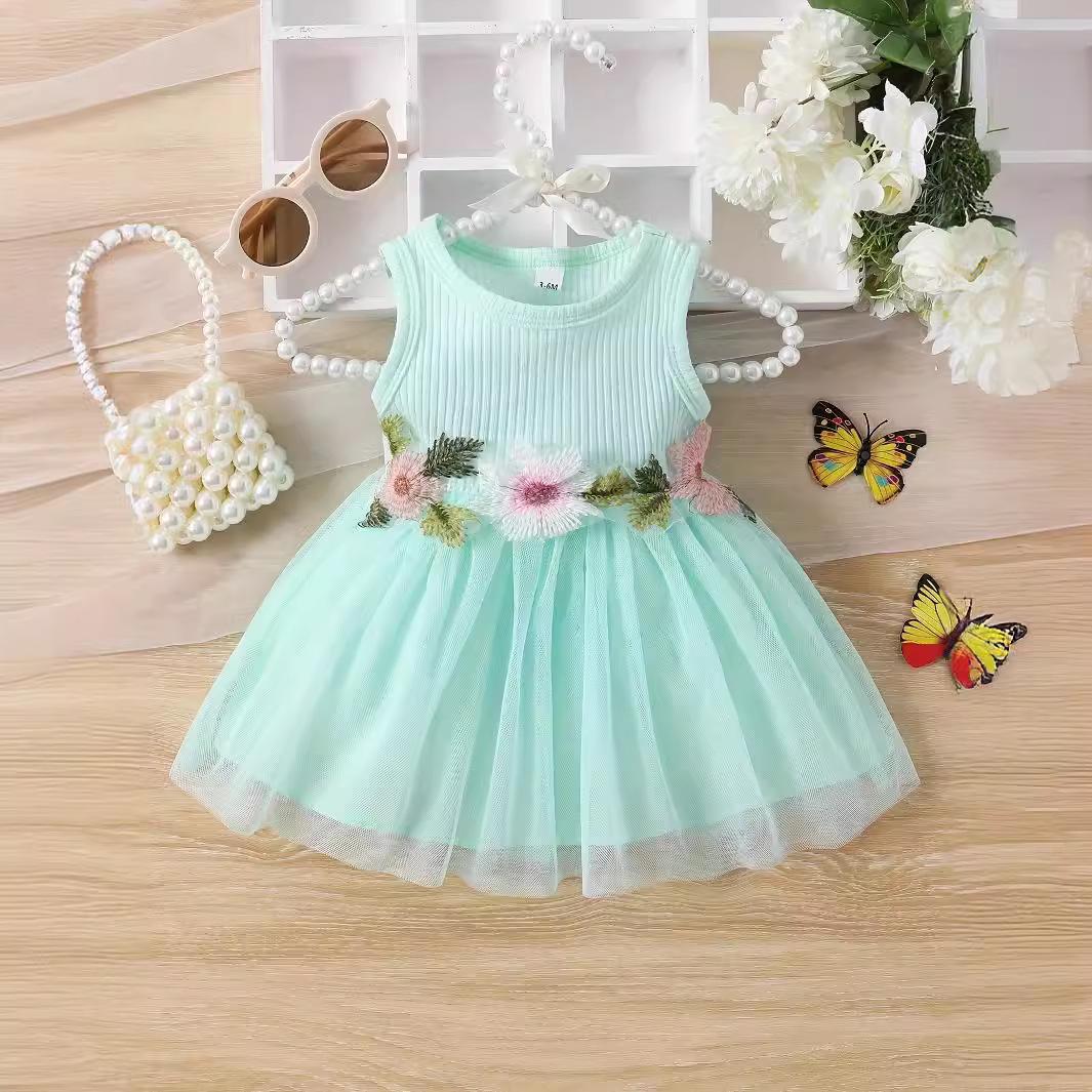 

Международное летнее платье без рукавов из сетки с цветочным принтом для девочек 7-8 Years