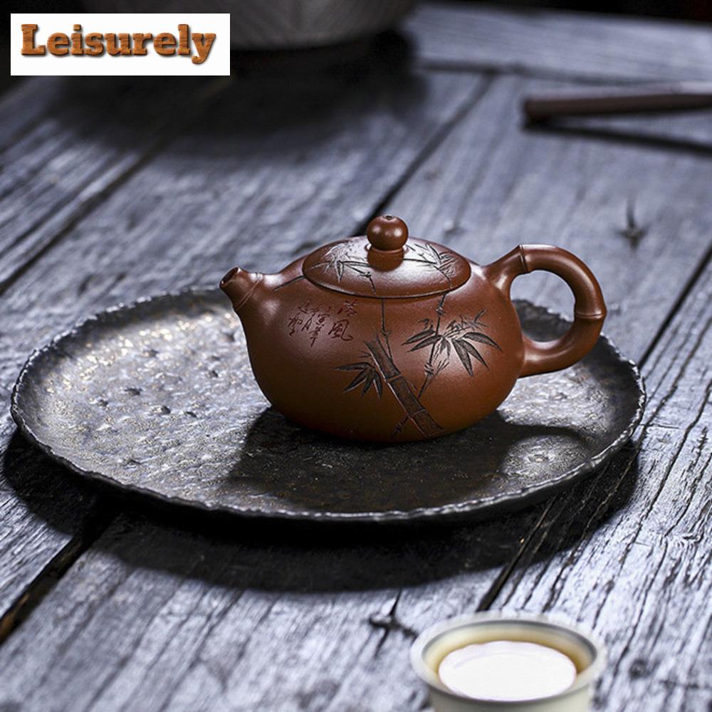 230ml Authentic Yixing Purple Clay Teapot Master Handmade Xishi Kettle Custom Beauty Tea Infuser Chinese Zisha Accessories Gift