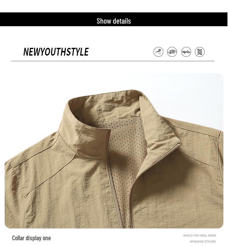 M-8XL Men's Casual Stand Collar Jacket - New Spring/Autumn Style, Big Size, Trendy Loose Fit