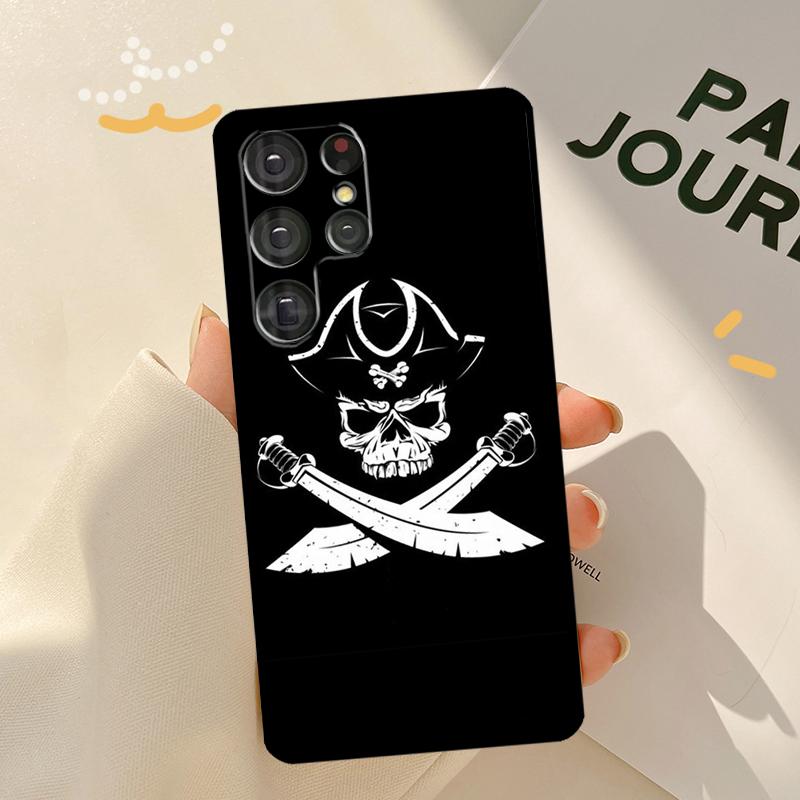 Pirate Skull Phone Case For Samsung Galaxy S23 S22 Ultra S21 FE Note 20 S8 S9 S10 Note 10 Plus S20 FE Cover