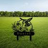 Individuelles personalisiertes Kolibri-Garten-Metallschild, Garten-Deko-Namensschild