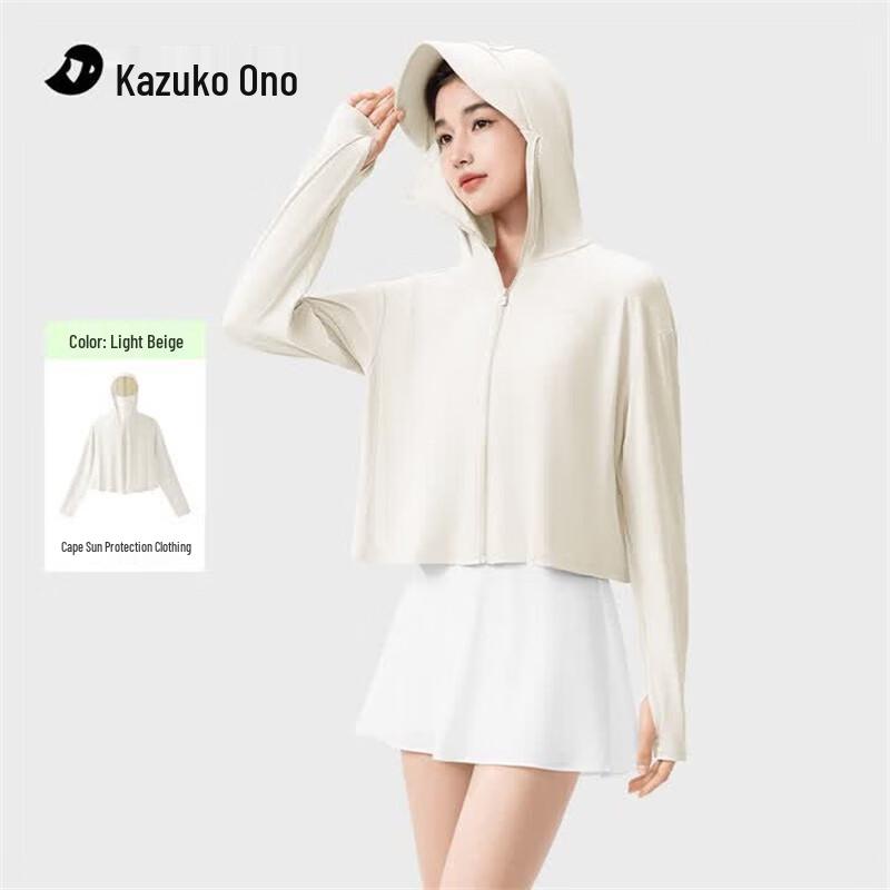 Ono Kazuko Women s Summer Hooded Sun Protection Cape Jacket F