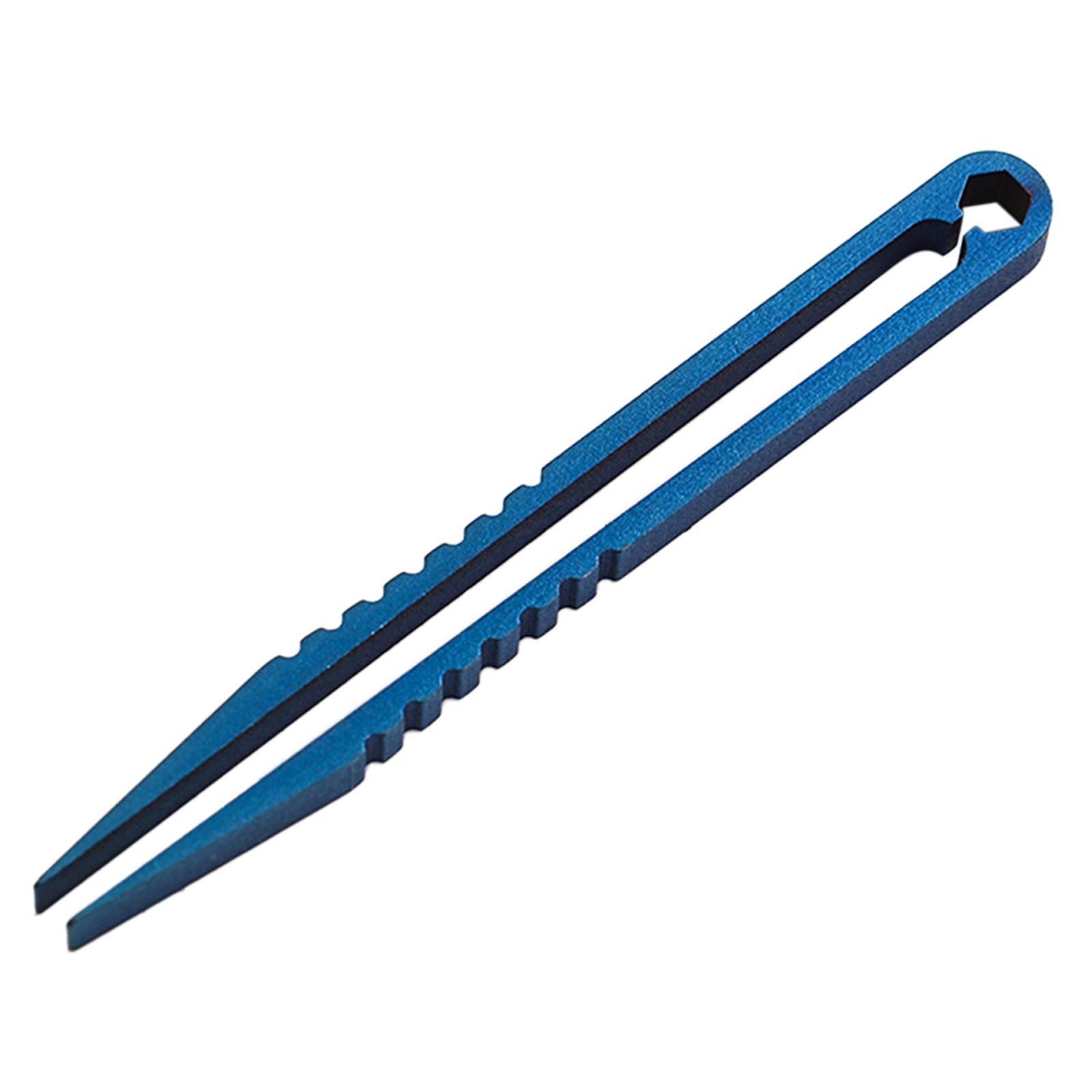 

Портативные пинцеты Мини Титановые Сплавные пинцеты Легкие Точные пинцеты Дорожные Мини Инструменты Для Выживания На Открытом Воздухе S синий