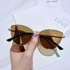 Cat Eye SunGlasses Women Metal Frame Trendy  Glasses Trendy Vintage Style Shades Cute Eyewear for Ladies