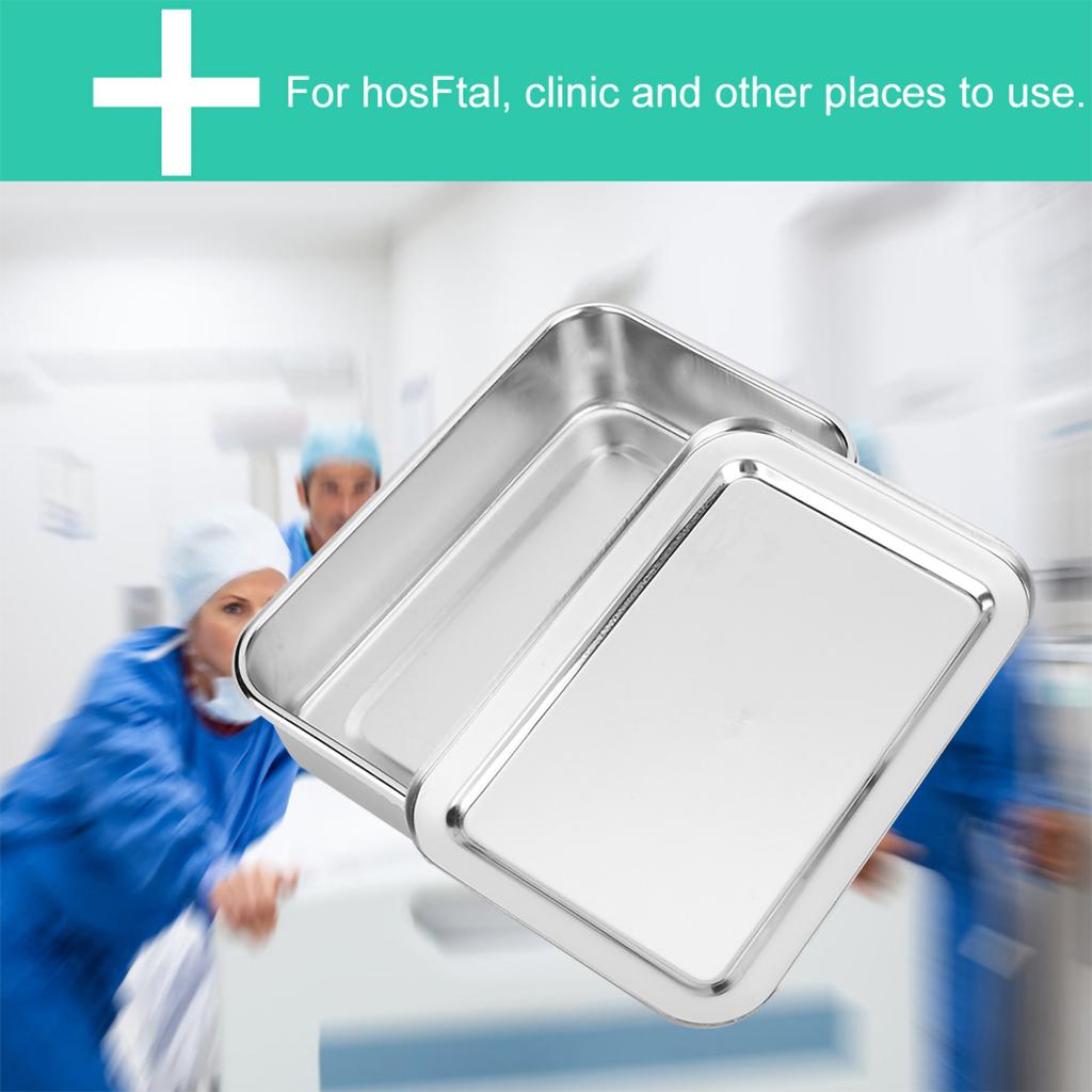 6inch Cleaning Box 304 Stainless Steel Instrument Storage Tray Cleaning Box with Lid