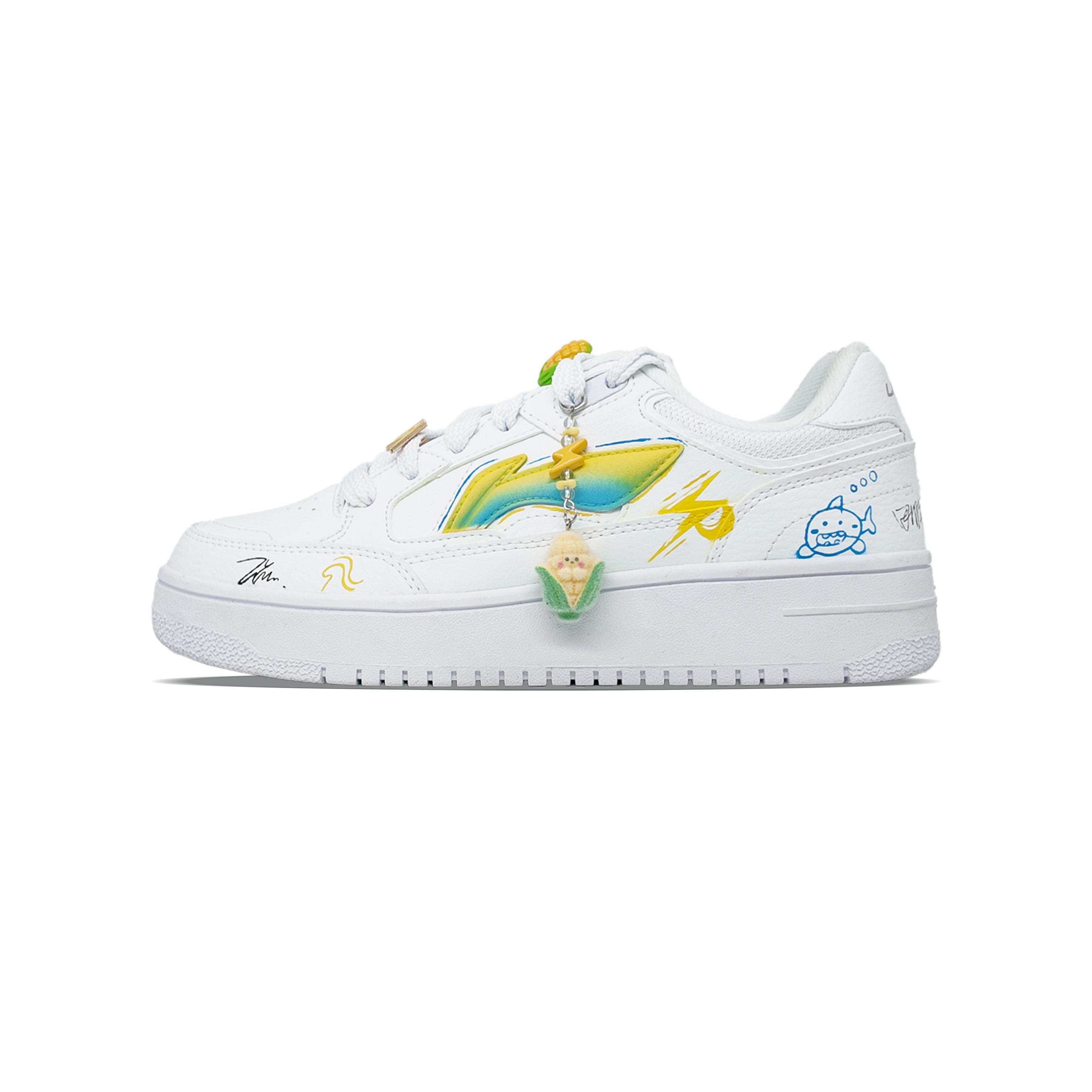 Li Ning Tianji Low top Skateboard Shoes Unisex White AGCU095-5(team1487-LP99) 35