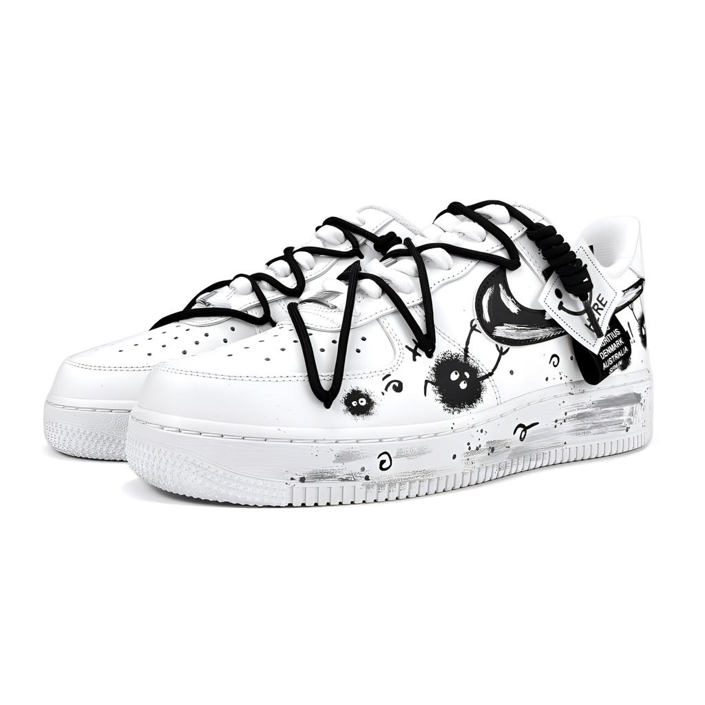 Nike Air Force 1 Air Force 1, Coal Ball, No Coal Mining Coverage Thermal Low top Skateboard Shoes Unisex Black White CW2288-111(Team405-)