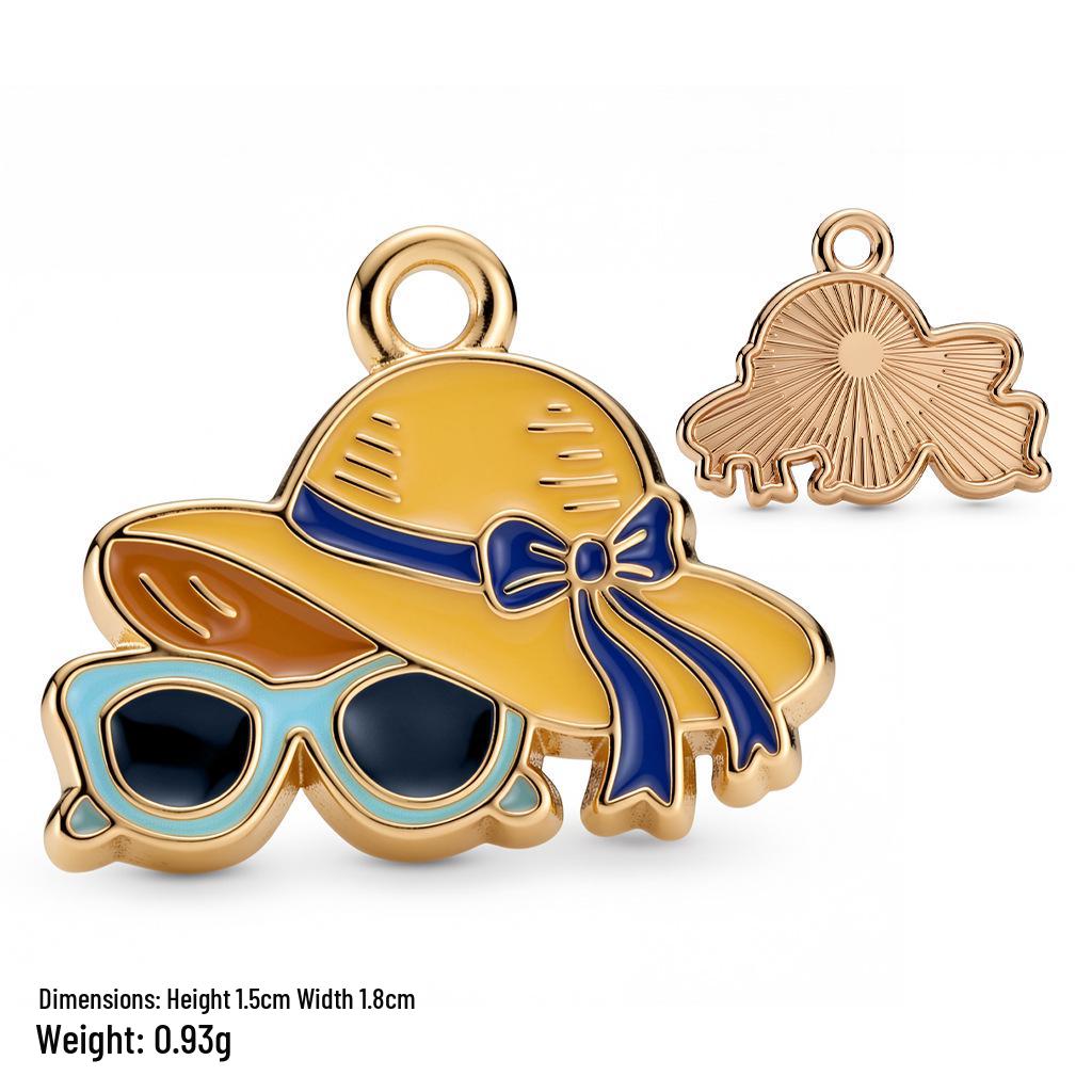 Colorful Alloy Ocean Charm Pendant for DIY Bracelets & Keychains