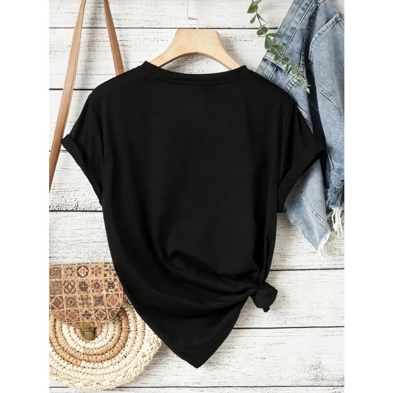 Damen Gesegnet, Memaw genannt zu werden T-Shirt Weiß Schwarz Floral Glitzer Druck Oma Geschenk Muttertag Lässig Rundhals Oberteil