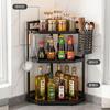 Kitchen corner rack, multi-layer storage rack, floor-to-ceiling seasoning rack, pot storage artifact, tripod for clamping