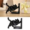 Stylish Cat Statue Book Holder for Desk 3D Printed Bookend Bookshelves, Decorative Ends Office Functional Art Ornaments Bookshelf & Study Room, Modern