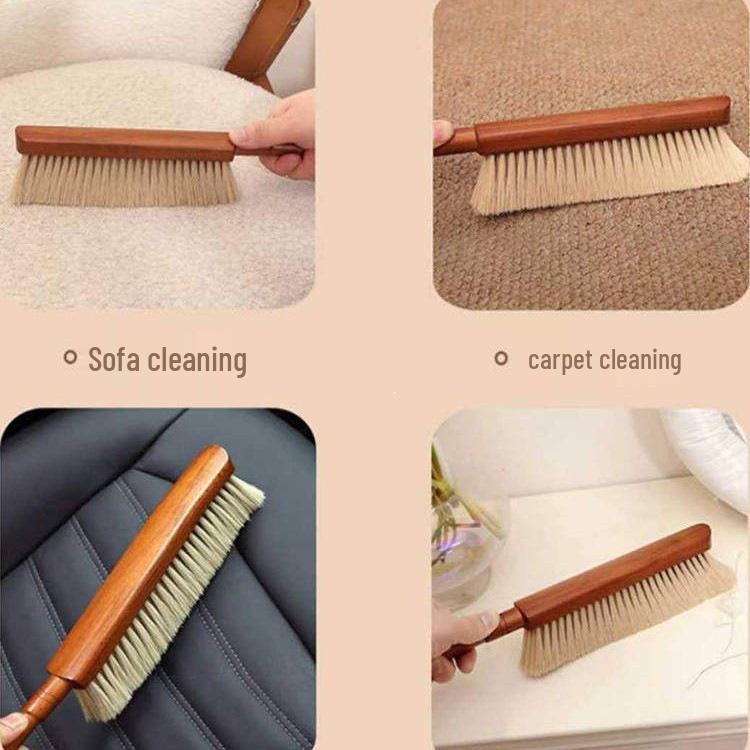Large Soft Bristle Bed & Carpet Cleaning Brush with Long Handle