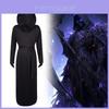 Halloween Black Death God Cosplay Costume With Polyester Fabric For Stage Performances And Party Events
