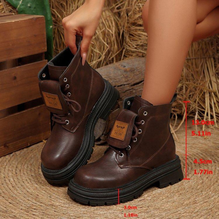 Large size Martin boots women's autumn and winter new lace-up fashion Martin boots women's snow boots