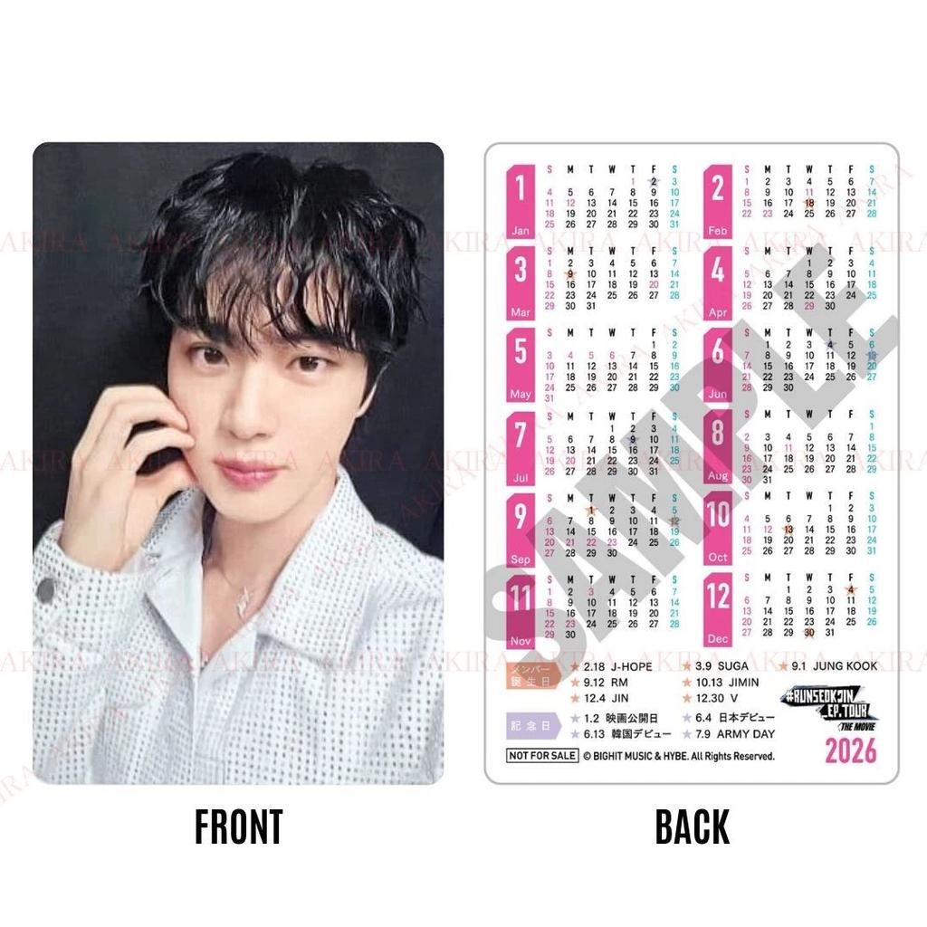 BTS JIN #RUNSEOKJIN_EP. TOUR THE MOVIE VENUE LIMITED NOVELTY Message Card