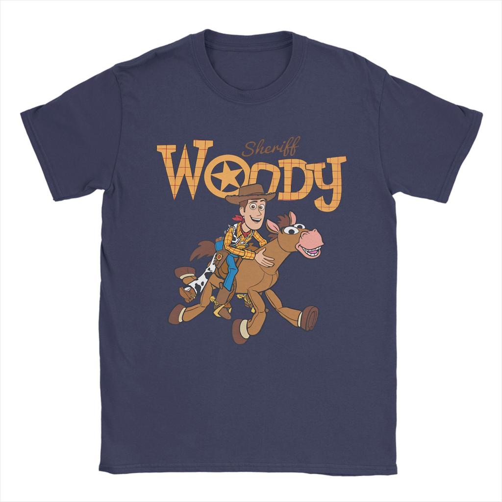Koszulka Męska Toy Story Kreskówka Zdjęcie Grupowe Buzz Lightyear Woody Casual Bawełna Czysta T-shirty Okrągły Dekolt Krótki Rękaw Koszulka Prezent Ubrania