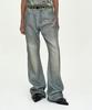 ADSB ANDERSSON BELL Leopard Fade Denim Printed Bootscut Jeans Apa882W(Blue)