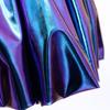 Girls Metallic Bubble Skirt Elastic Waistband Shiny Bud Skirt Sparkly Performance Costume