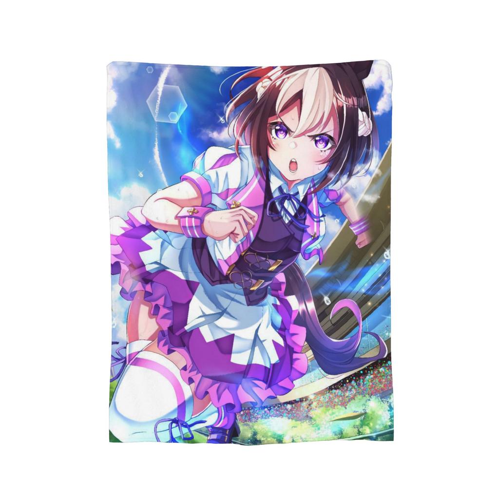 Anime Uma musume Pretty Derby Decken Fleece Druck Multifunktionale Weiche Überwurfdecke für Bettwäsche Reisebettwäsche Überwürfe