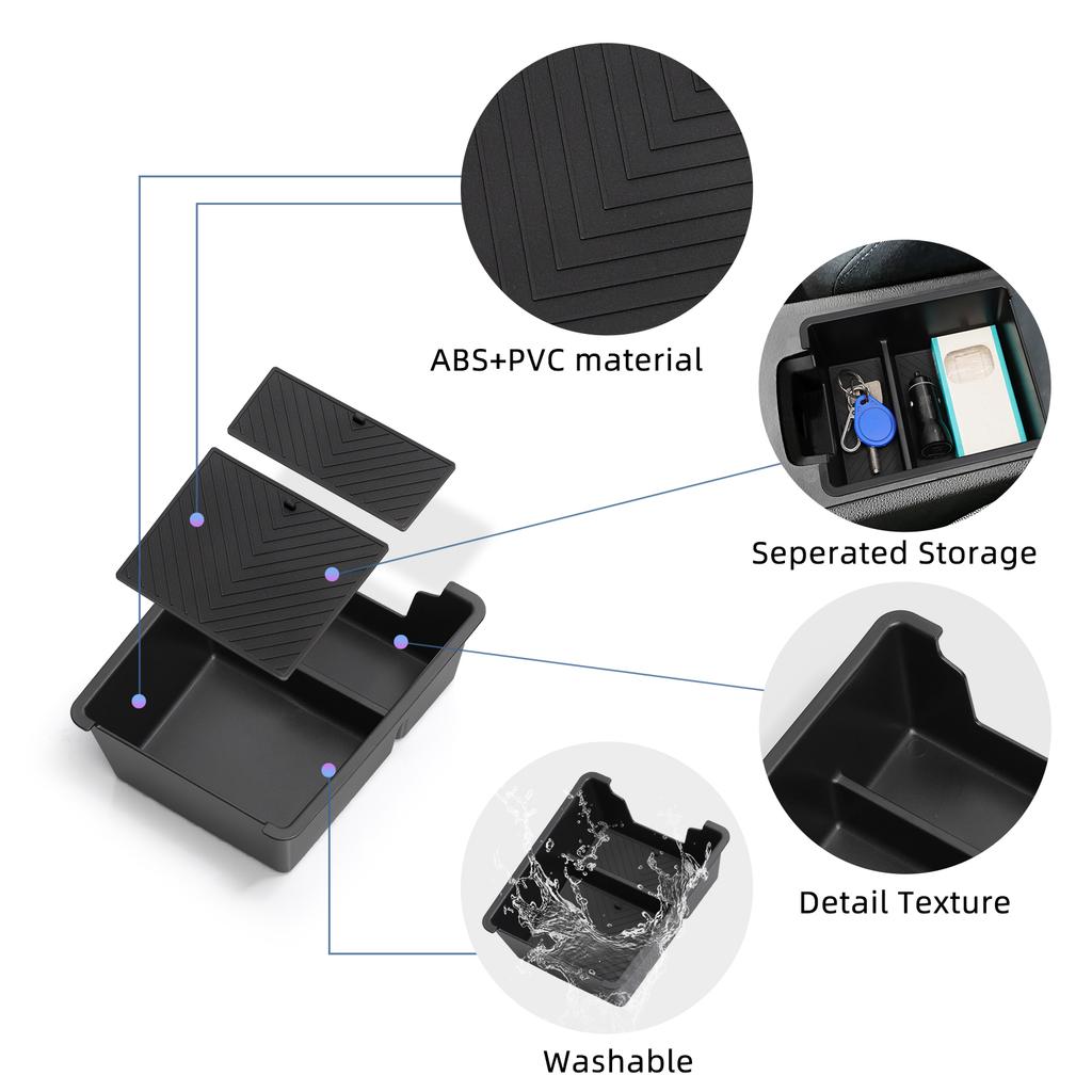 for Renault Dacia Duster 2025 2026 Car Storage Box Interior Accessories Center Console Armrest Storage Organizer Tidying Case