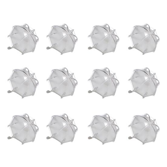 12 st Godisask Kreativ Transparent Plast Födelsedagsfest Förpackning Hantverk Godisask Gåvo Dekoration