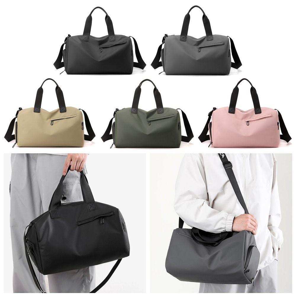 

Solid Color Fitness Training Bag Waterproof Sports Handbag Casual Travel Luggage Bag